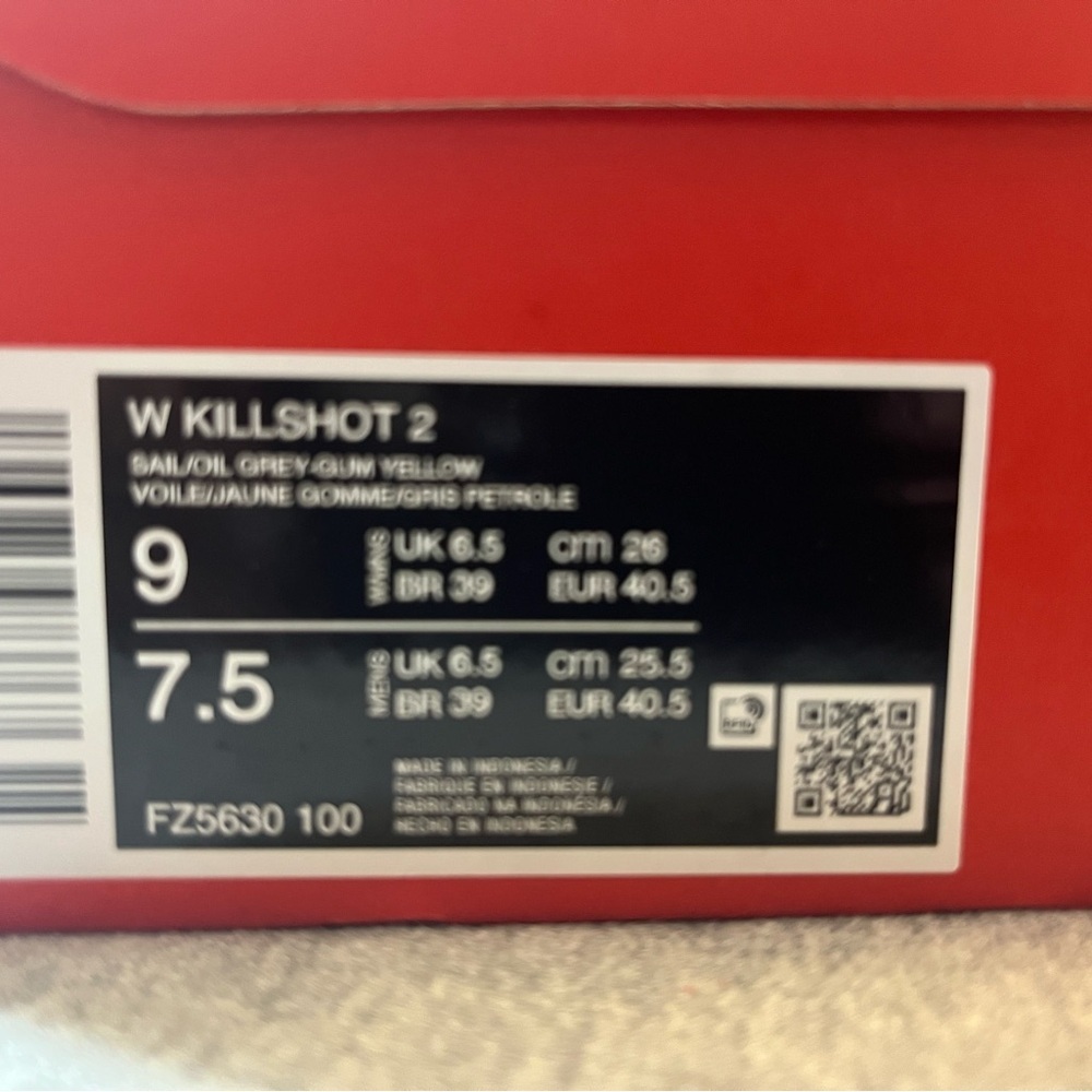 Nike Killshot 2 Sail/Oil Grey-Gum Yellow Women's Shoe Size 9 FZ5630-100​​ - Picture 11 of 11